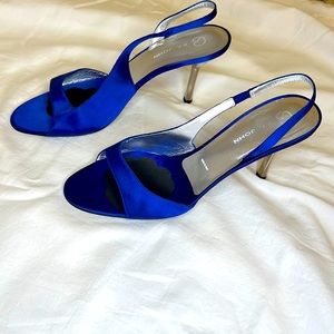 St John blue sling back high heels size 10 B